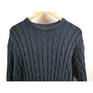 Blumarine Uomo Sweater Mens XL Gray Cable Knit Cotton Size XL Made In Italy VTG